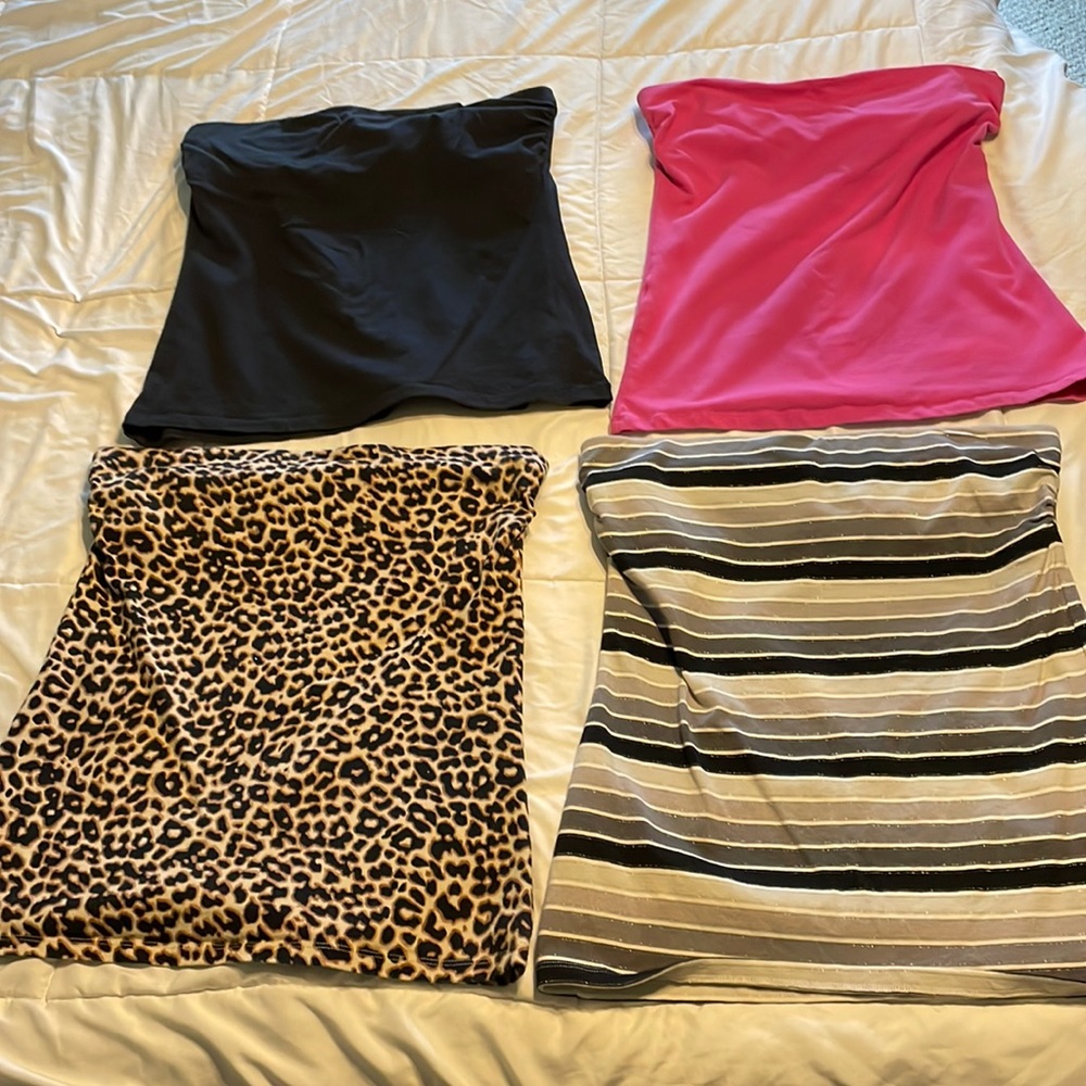 4 EXPRESS Sexy Basic tube tops hardly worn